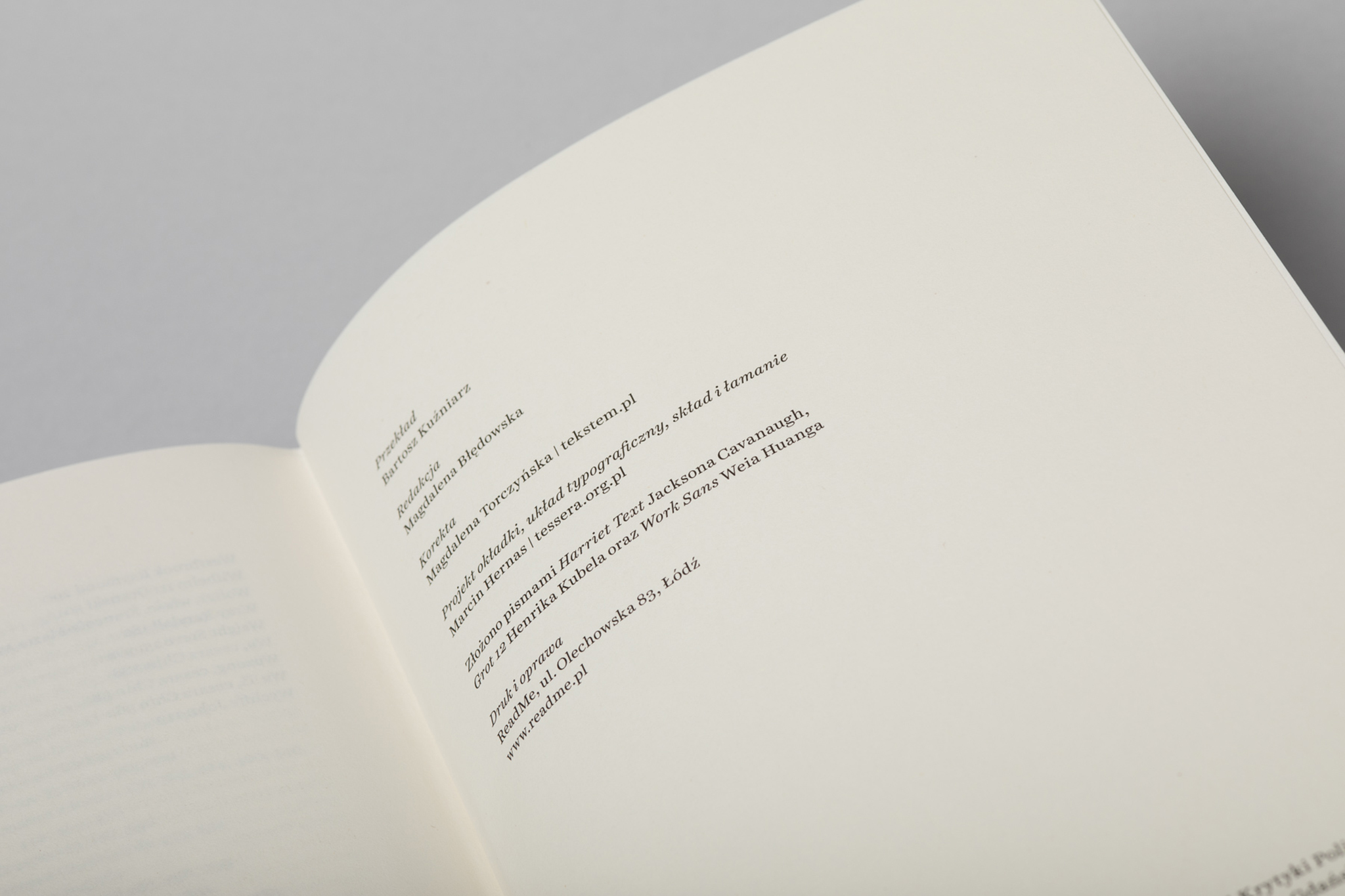 Tessera | Maricn Hernas – typografia i grafika, dtp. Fot. Basia Budniak